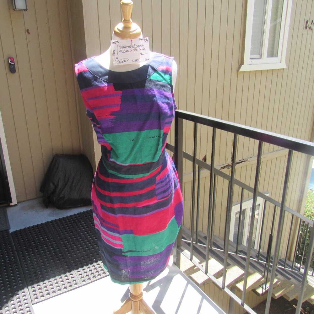 #253. NEW WOMEN'S LINEN DRESS BY PER UNA  (SIZE 14US / 18UK)